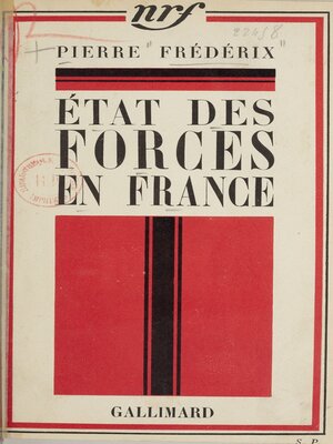 cover image of État des forces en France
